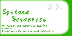 szilard werderits business card